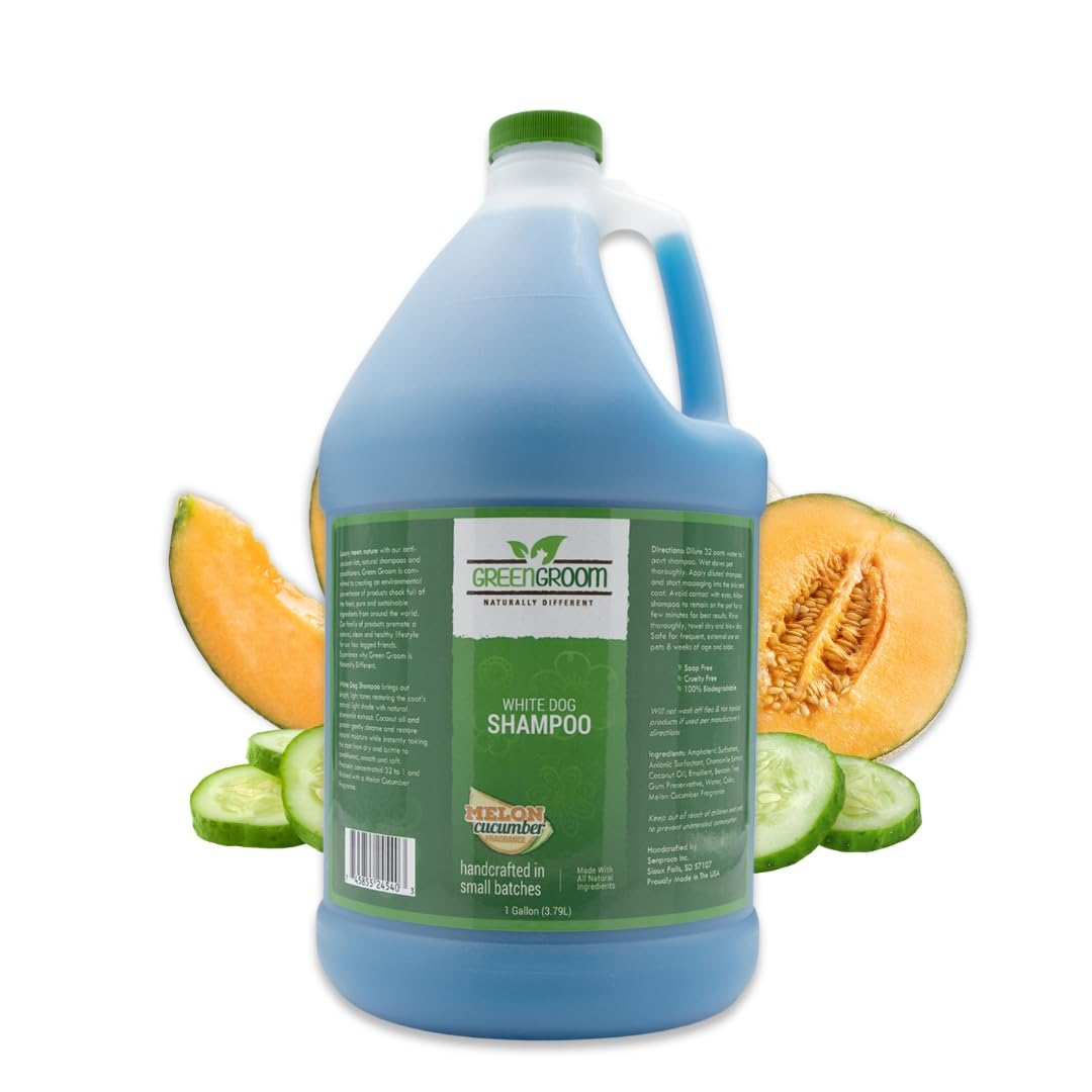 GreenGroom shampoo blanqueador para perros en botella de 1 galón