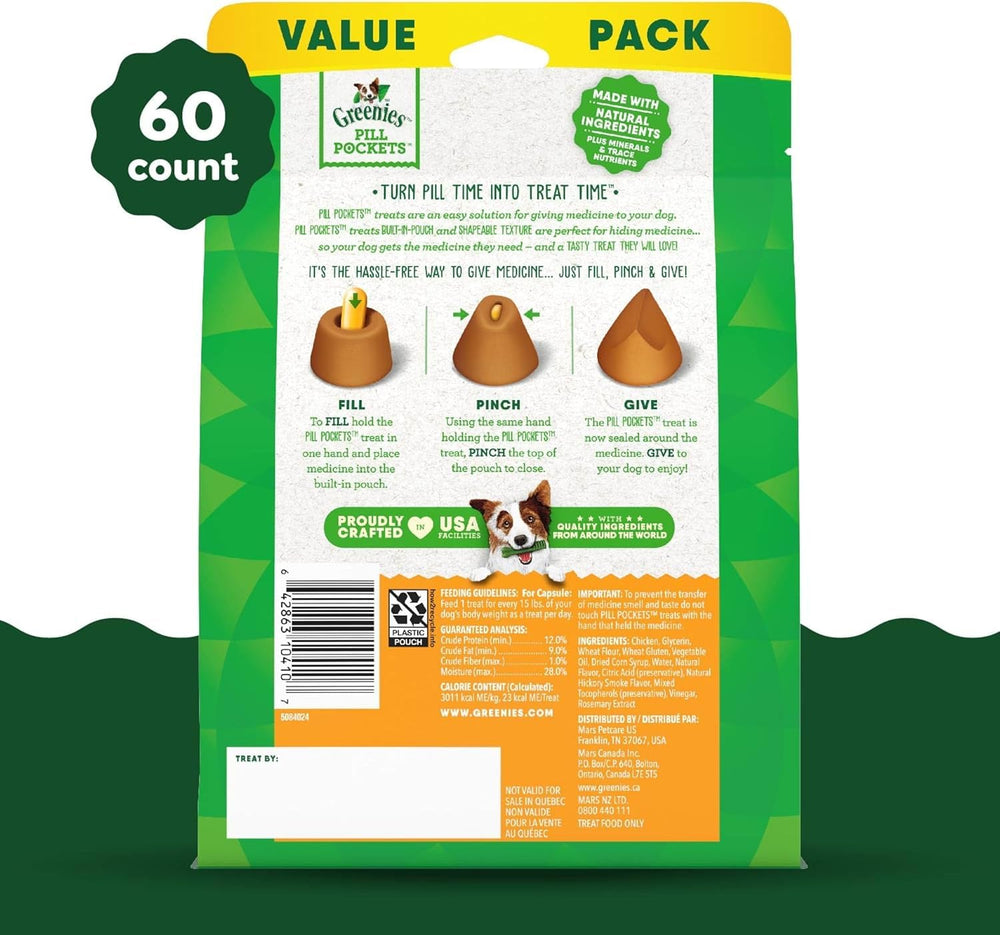 Greenies bolsitas sabor a pollo para perros ofrecen sabor agradable.