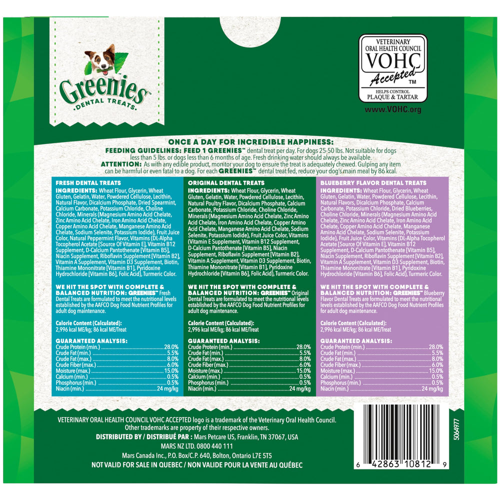 Greenies masticables para uso diario y salud bucal