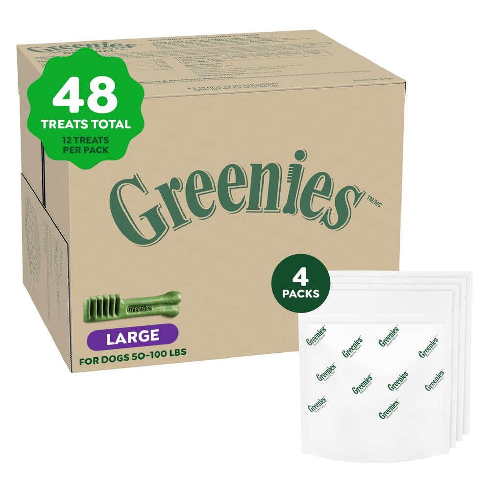 Greenies, empaque 4x12 original para cuidado dental diario de perros grandes