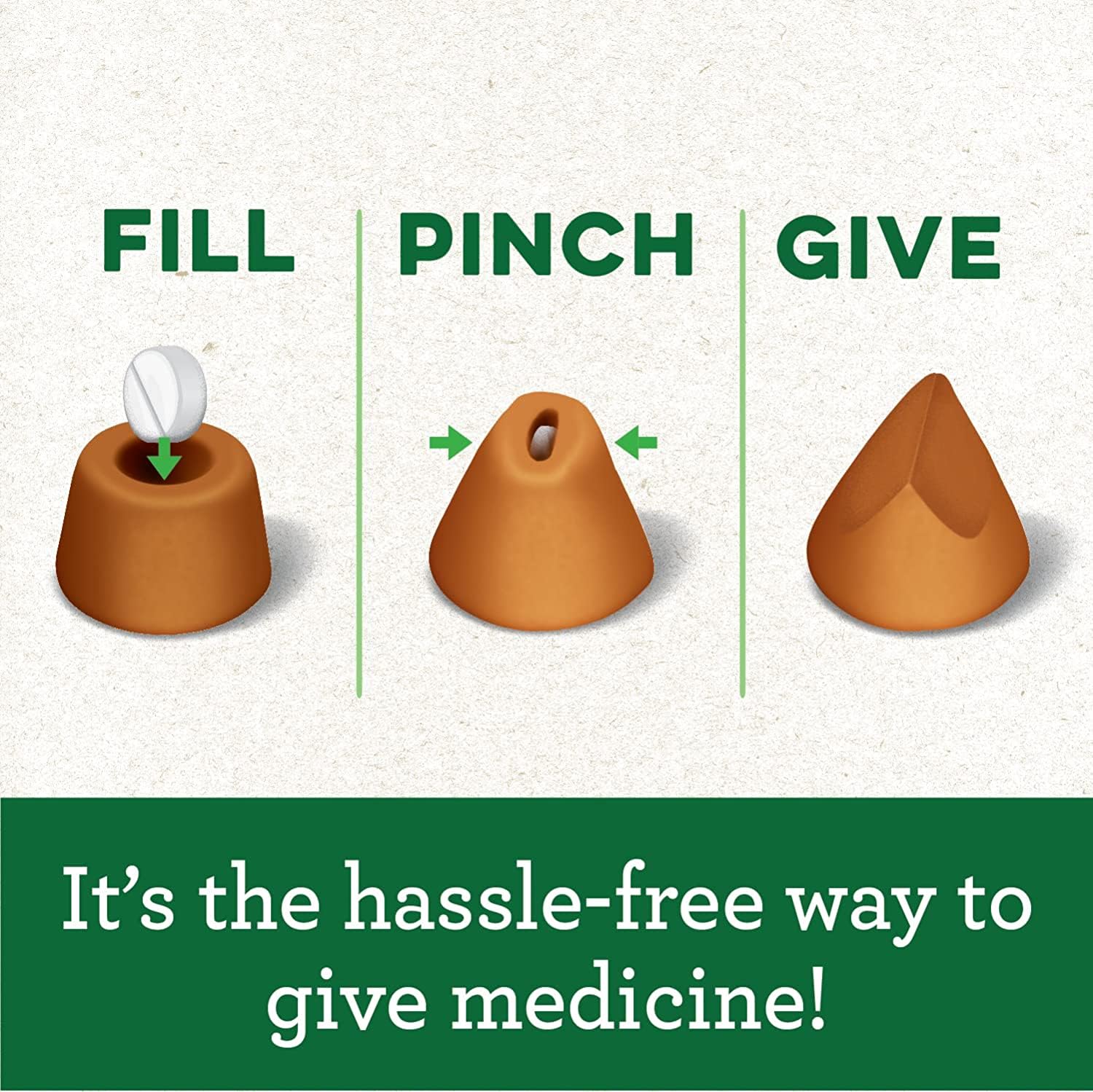 Greenies bolsillos para pastillas, diseñados por veterinarios para una entrega confiable de pastillas.