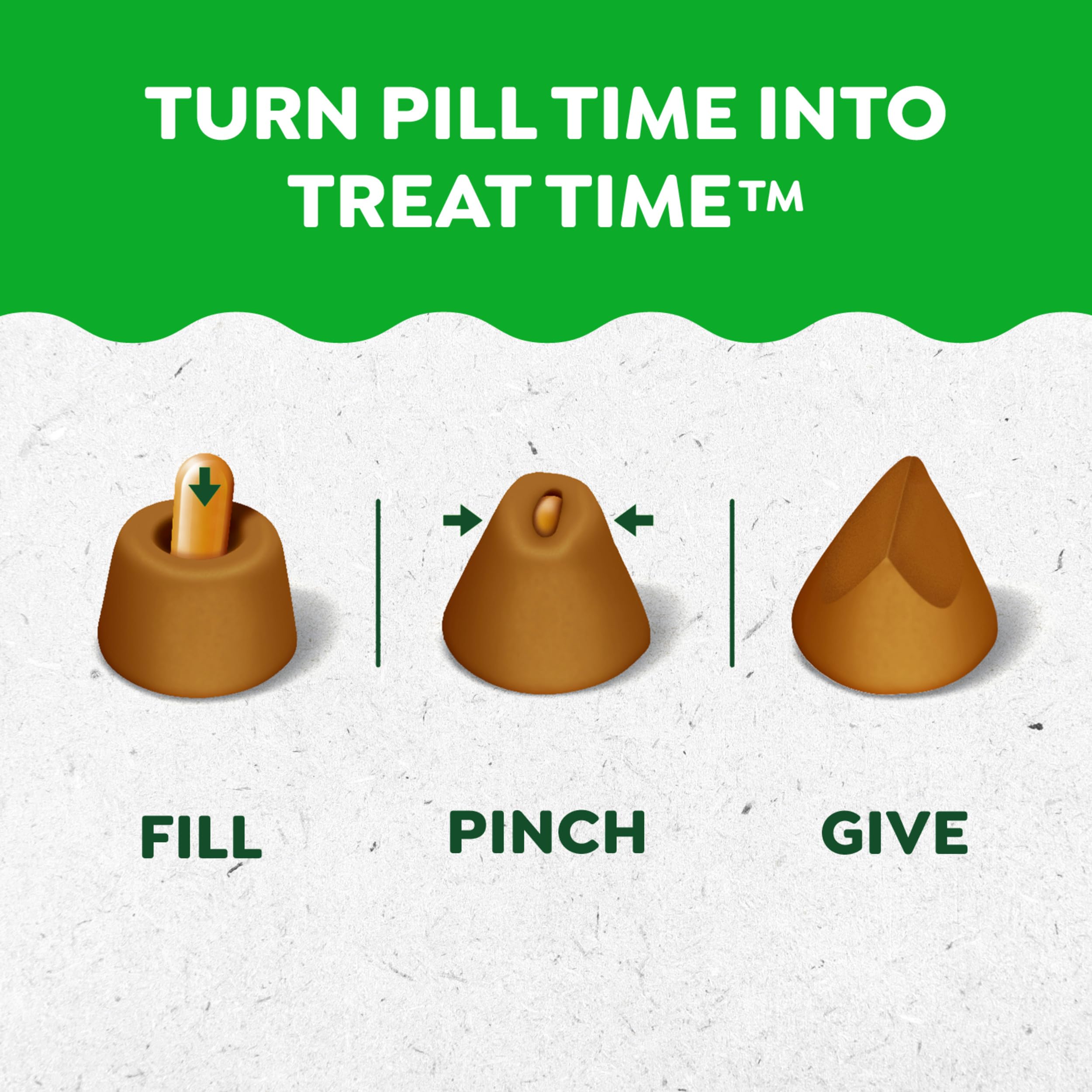 Pill Pockets de Greenies presentan textura suave para administrar medicación fácilmente.