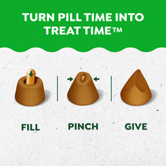 Pill Pockets de Greenies presentan textura suave para administrar medicación fácilmente.