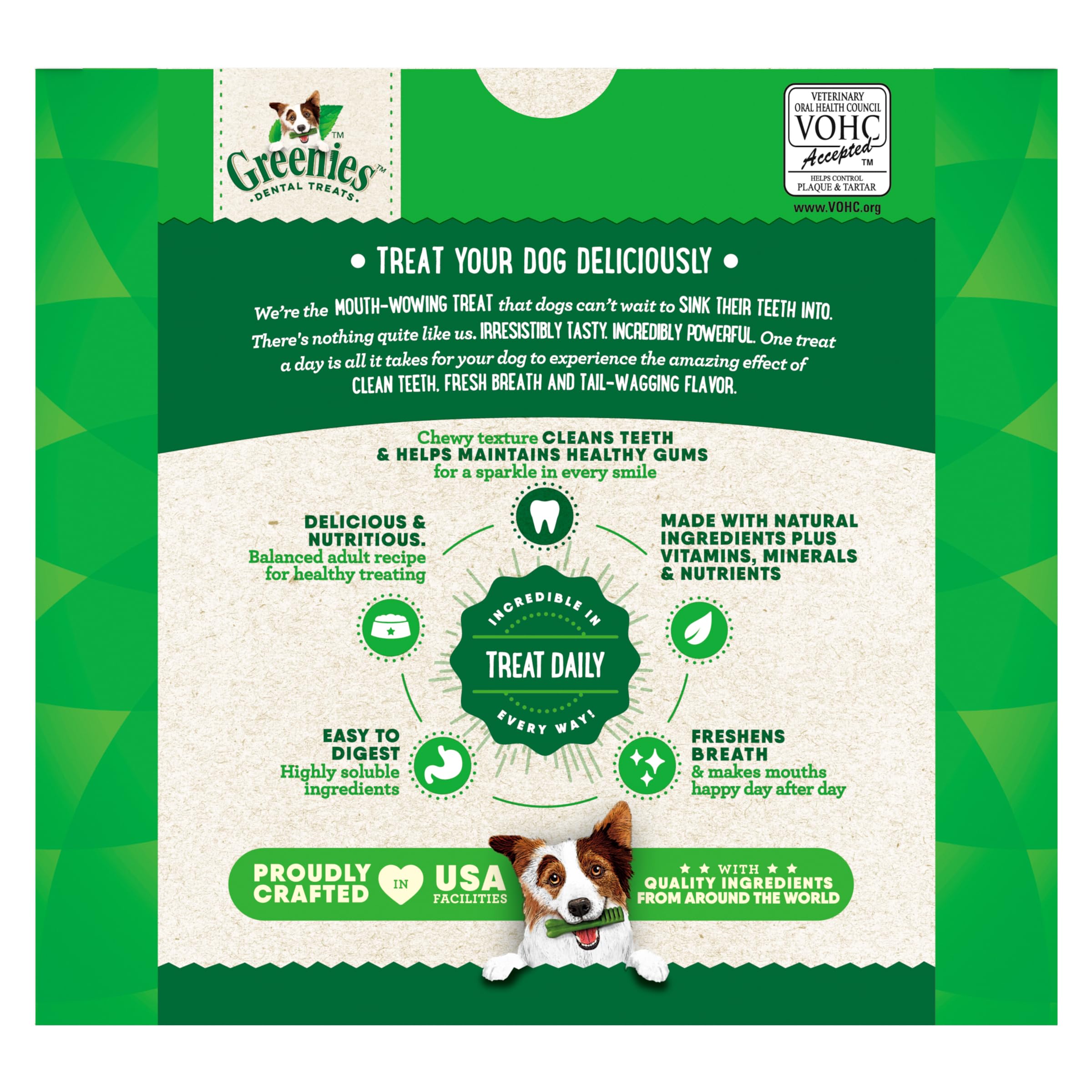 Greenies resultado en salud bucal al usar regularmente