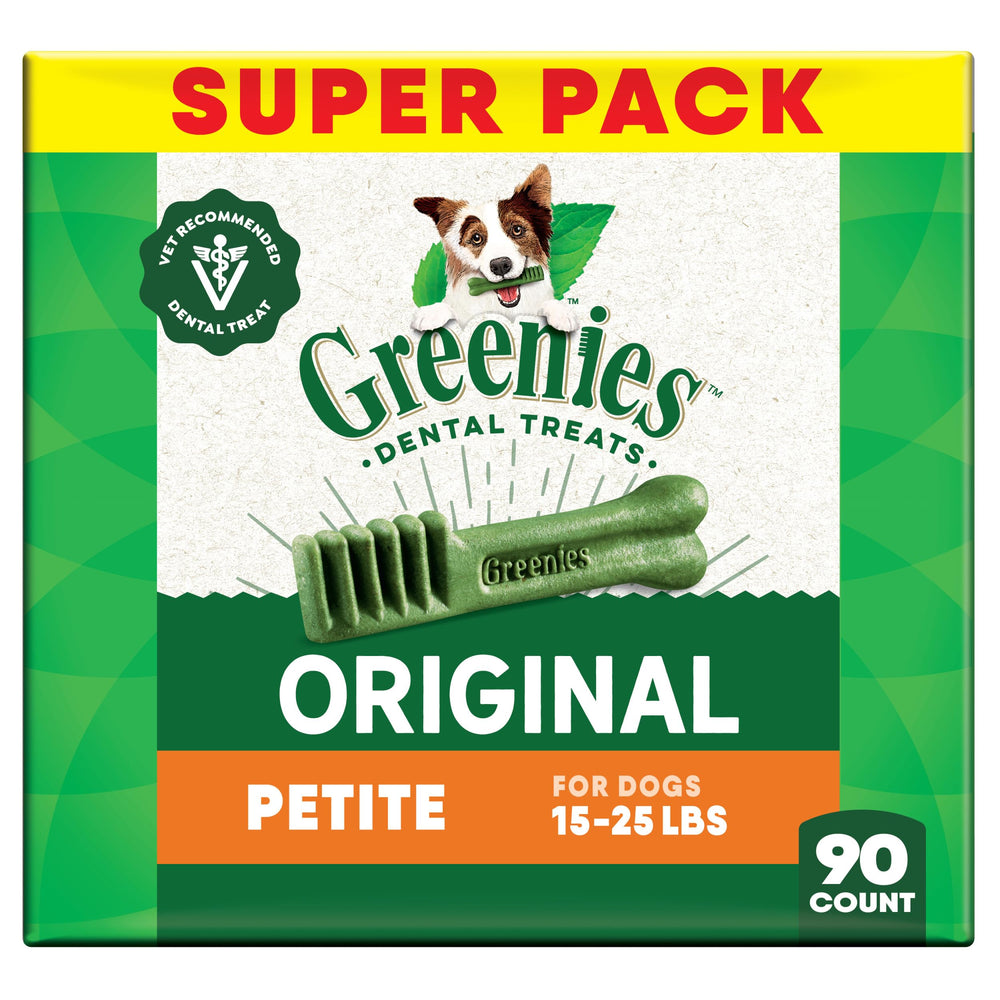 Greenies tratamiento dental original para perros, limpieza diaria.