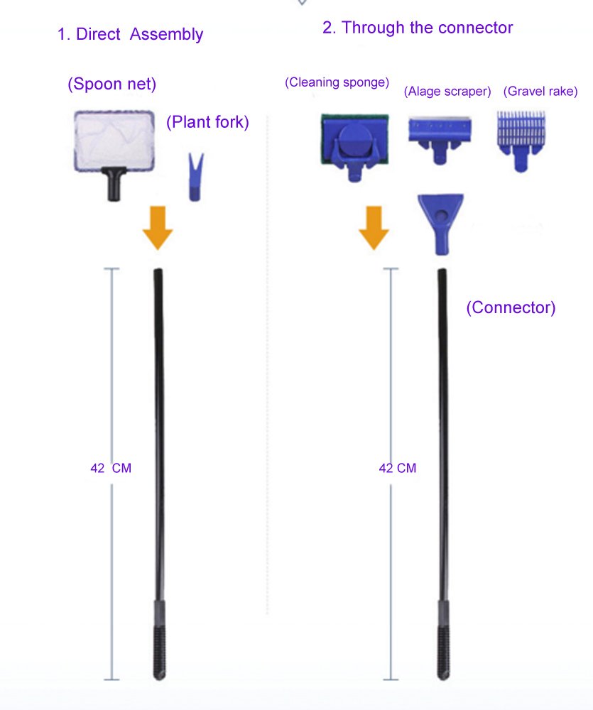 GreenJoy conjunto completo para limpieza, ideal para tanques de distintos tamaños.