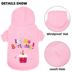 GreenJoy sudadera para perro con capucha rosa, ajuste cómodo en talla pequeña