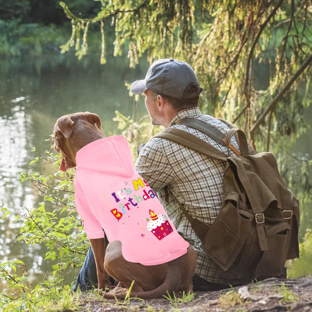 GreenJoy sudadera para perro con capucha rosa, lavado fácil y práctico