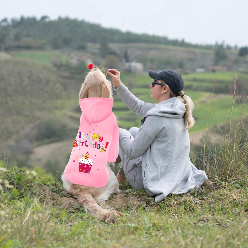 GreenJoy sudadera para perro con capucha rosa, uso versátil para eventos