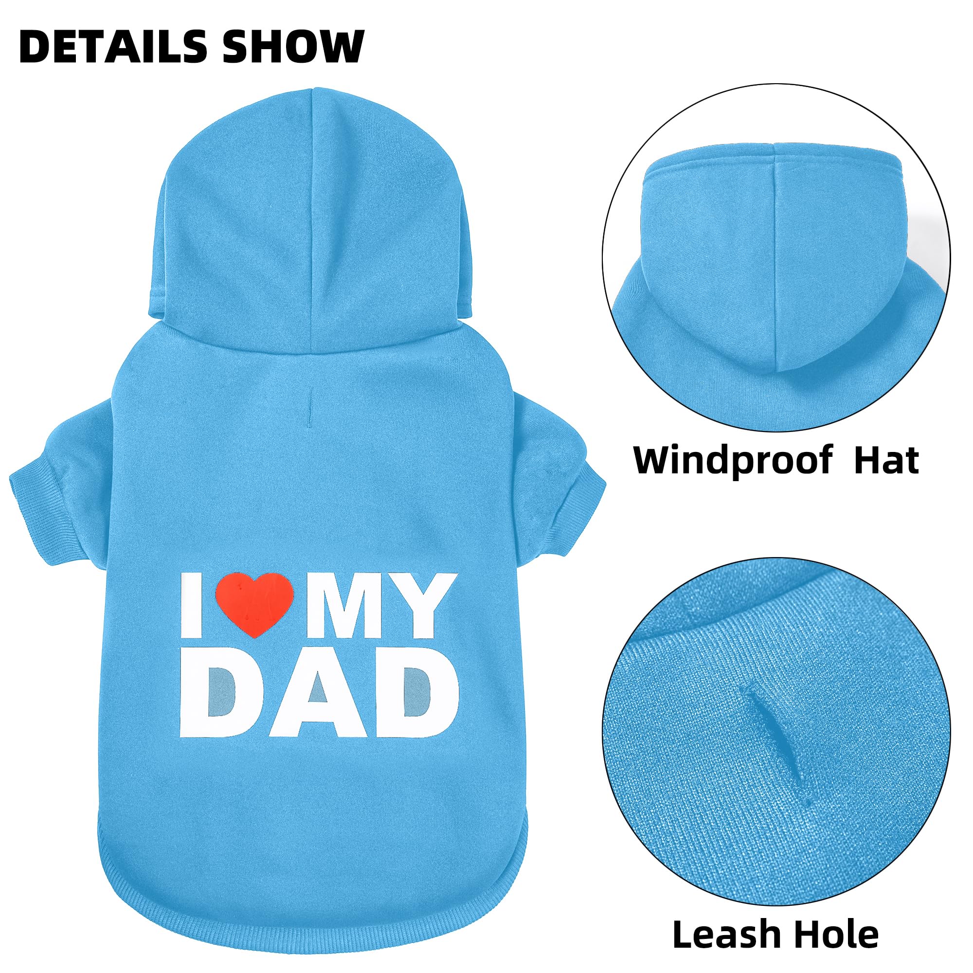 GreenJoy sudadera para perro azul, detalle de tejido suave y cómodo para climas fríos.