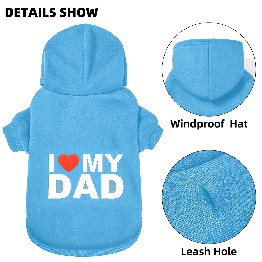 GreenJoy sudadera para perro azul, detalle de tejido suave y cómodo para climas fríos.