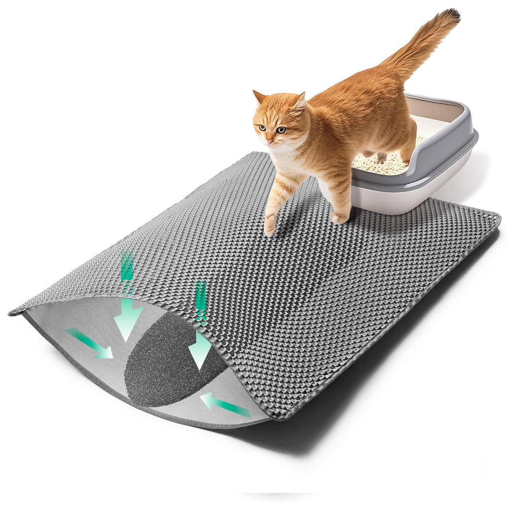 GRELY alfombra para arena de gato colapsable, ideal para guardar y viajar