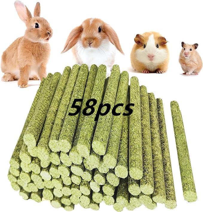 GREMBEB juguete conejo palitos de heno timote para masticación saludable.