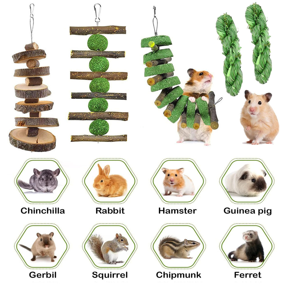 GREMBEB juguete conejo: pastel de alfalfa para snack saludable