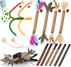 GREMBEB juguete para gatos de cuerda con hierba gatera para juego activo