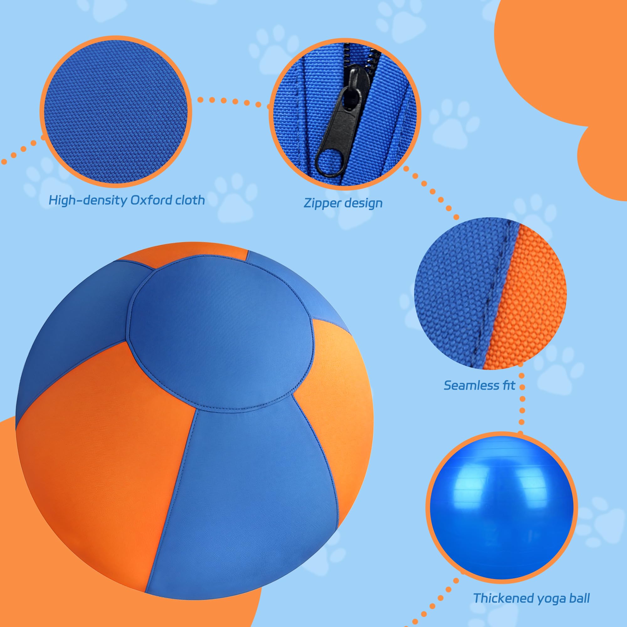GRETMIX bola-gigante-para-entrenamiento, zona-sin-mordida para movimientos naturales.