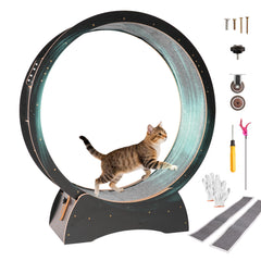 Grevigily rueda de ejercicio para gatos grandes, ideal para actividad física en interiores.