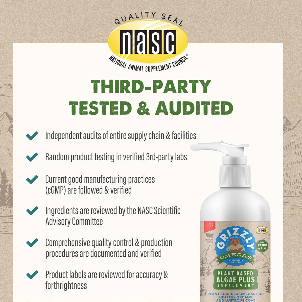 GRIZZLY Algal Plus Omega 3-6-9, derivado de microalgas para Omega-3.