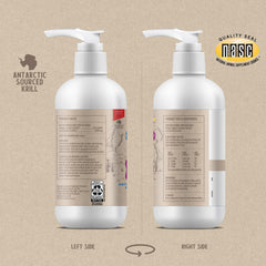 GRIZZLY Kril Oil: frasco transparente con etiqueta clara para confianza y uso diario