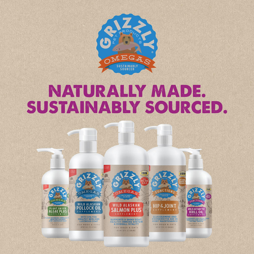 GRIZZLY Kril Oil para perros y gatos, fácil de administrar