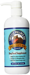 Grizzly Pollock Oil: botella con dosificador para añadir Omega-3 a la comida del perro