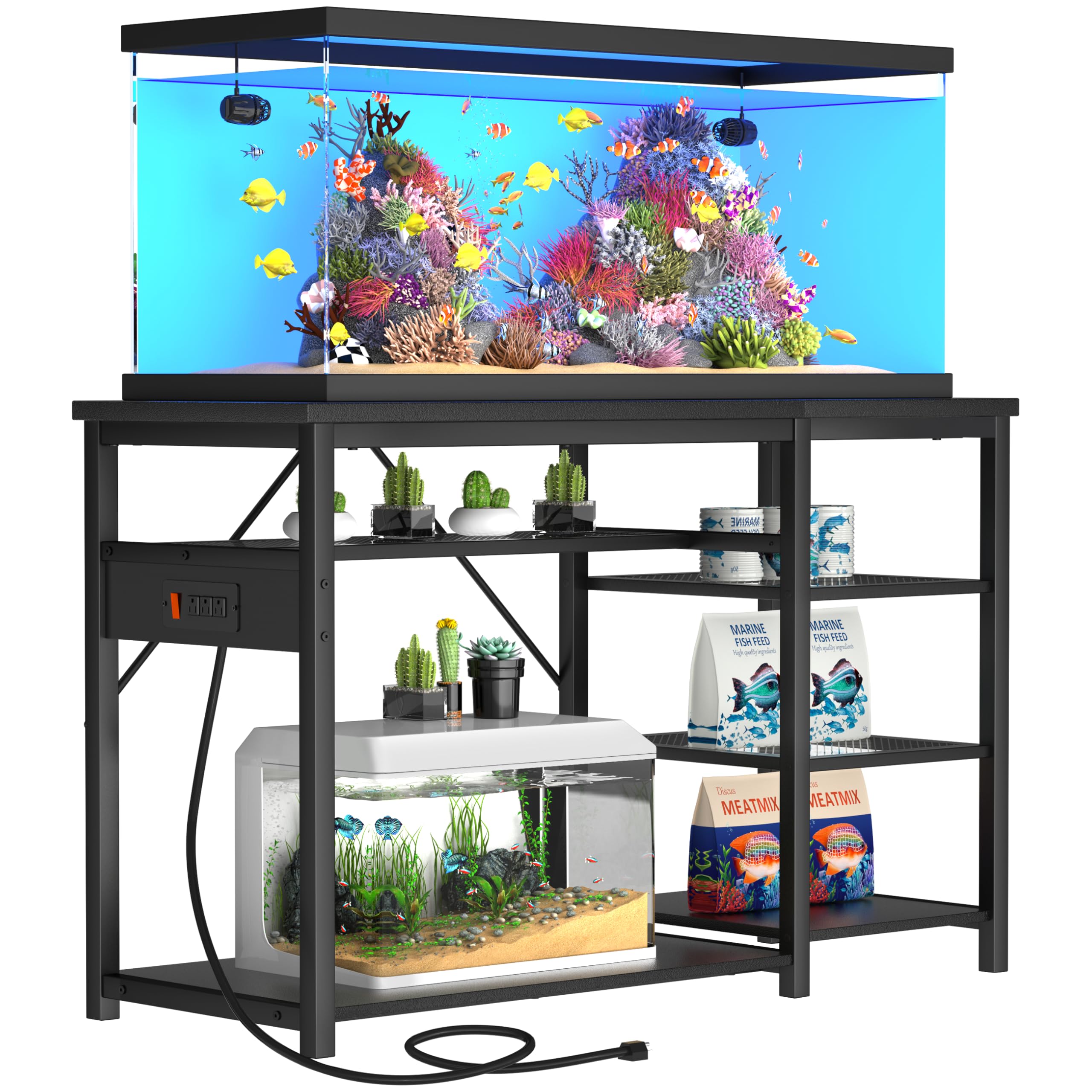 GRLEAF soporte para acuario 55-75 galones con gran capacidad de 1000 libras