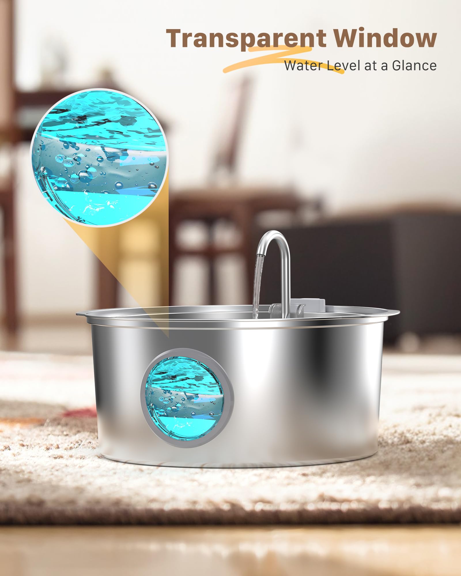 GROOKPET con filtración de 4 etapas garantiza agua fresca para tus mascotas.