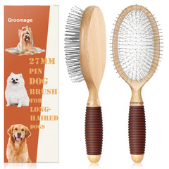Groomage cepillo para perros de pelo largo con puntas 27 mm para eliminar pelo suelto sin dañar piel.