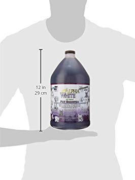 Groomers Edge Alpha White Champú, botella centrada, aroma fresco para pelaje limpio y saludable.
