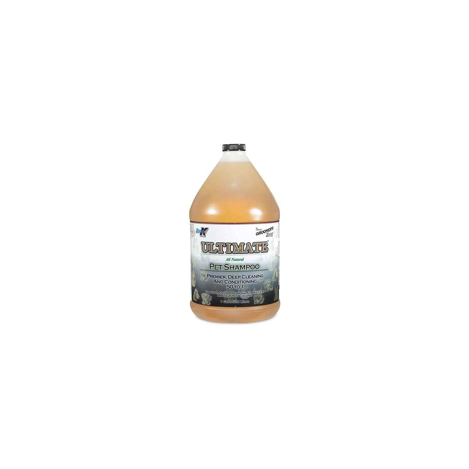Groomer's Edge Ultimate Shampoo: botella para pelaje con volumen y brillo.