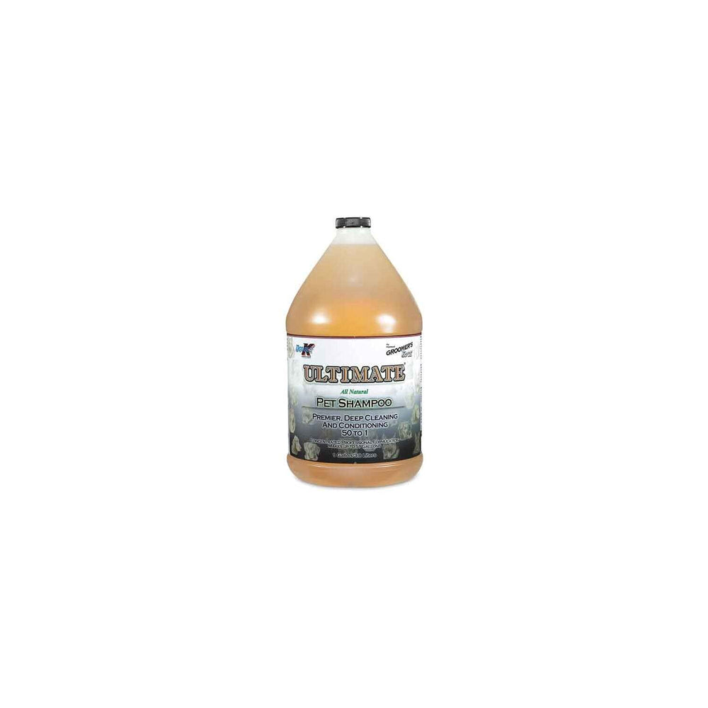 Groomer's Edge Ultimate Shampoo: botella para pelaje con volumen y brillo.