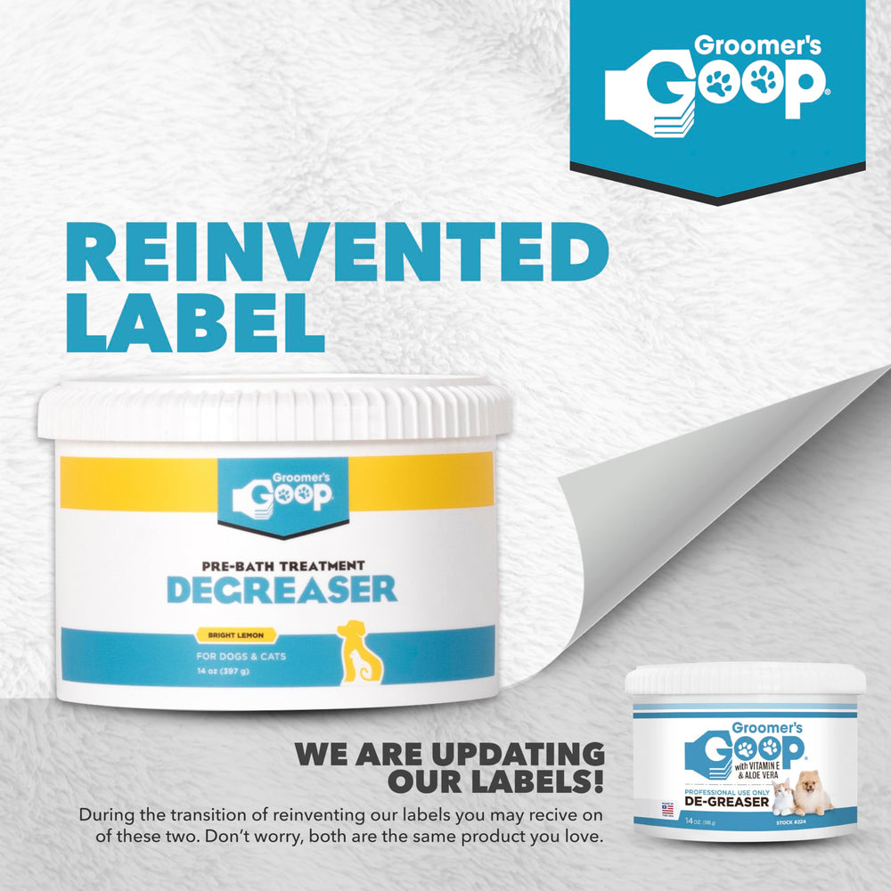 Groomers GOOP desengrasante limpieza profunda del pelaje para grasa y suciedad.