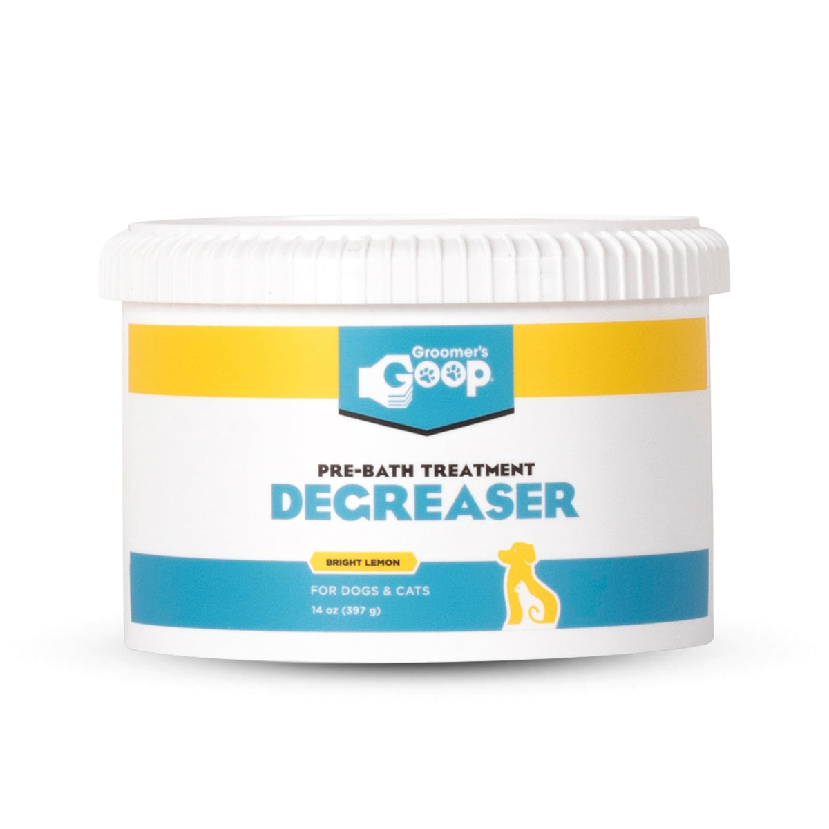 Groomers GOOP desengrasante prebaño en botella para desengrasar el pelaje.