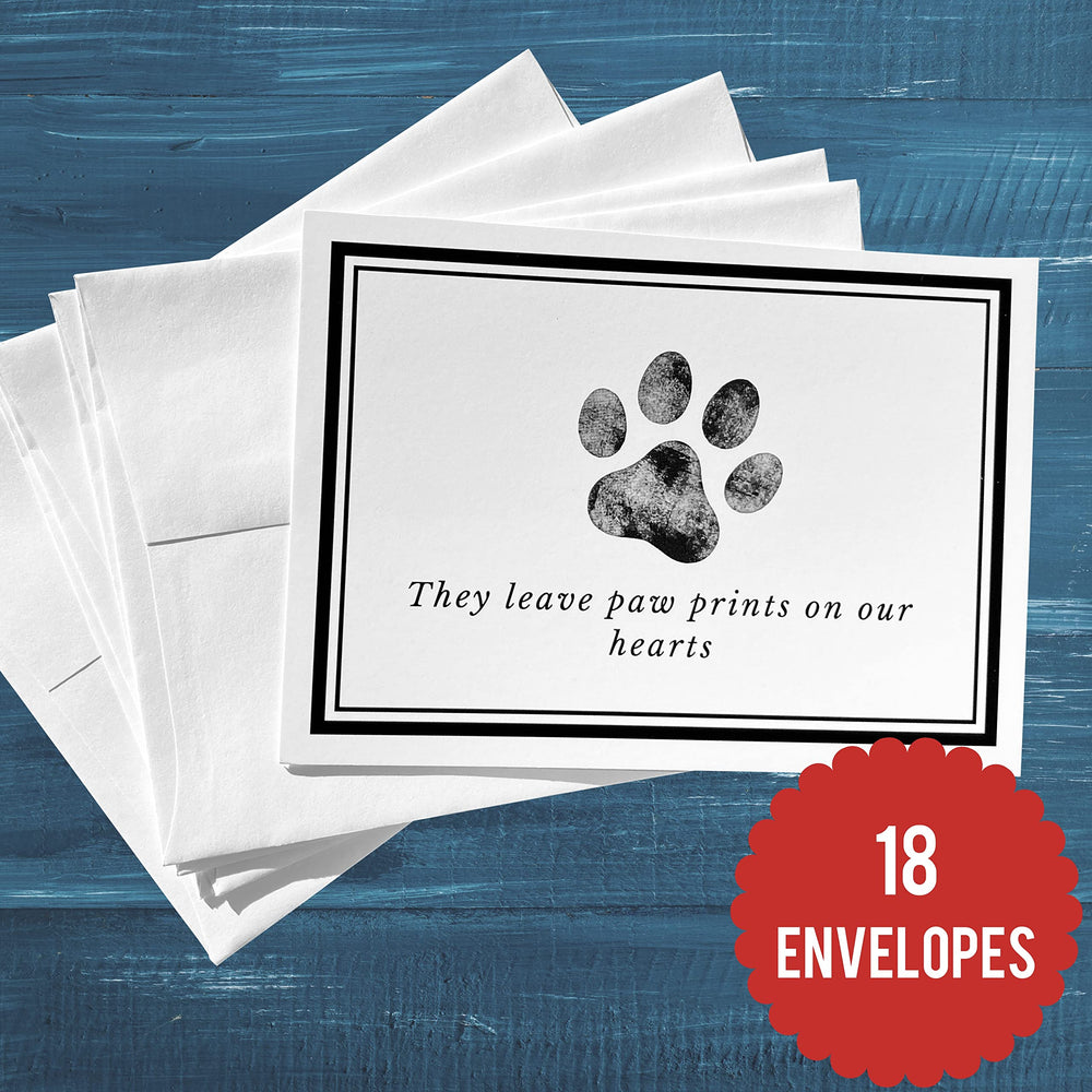 Groomers Margins: pack de 16 tarjetas de duelo para mascotas, útil en clínicas.