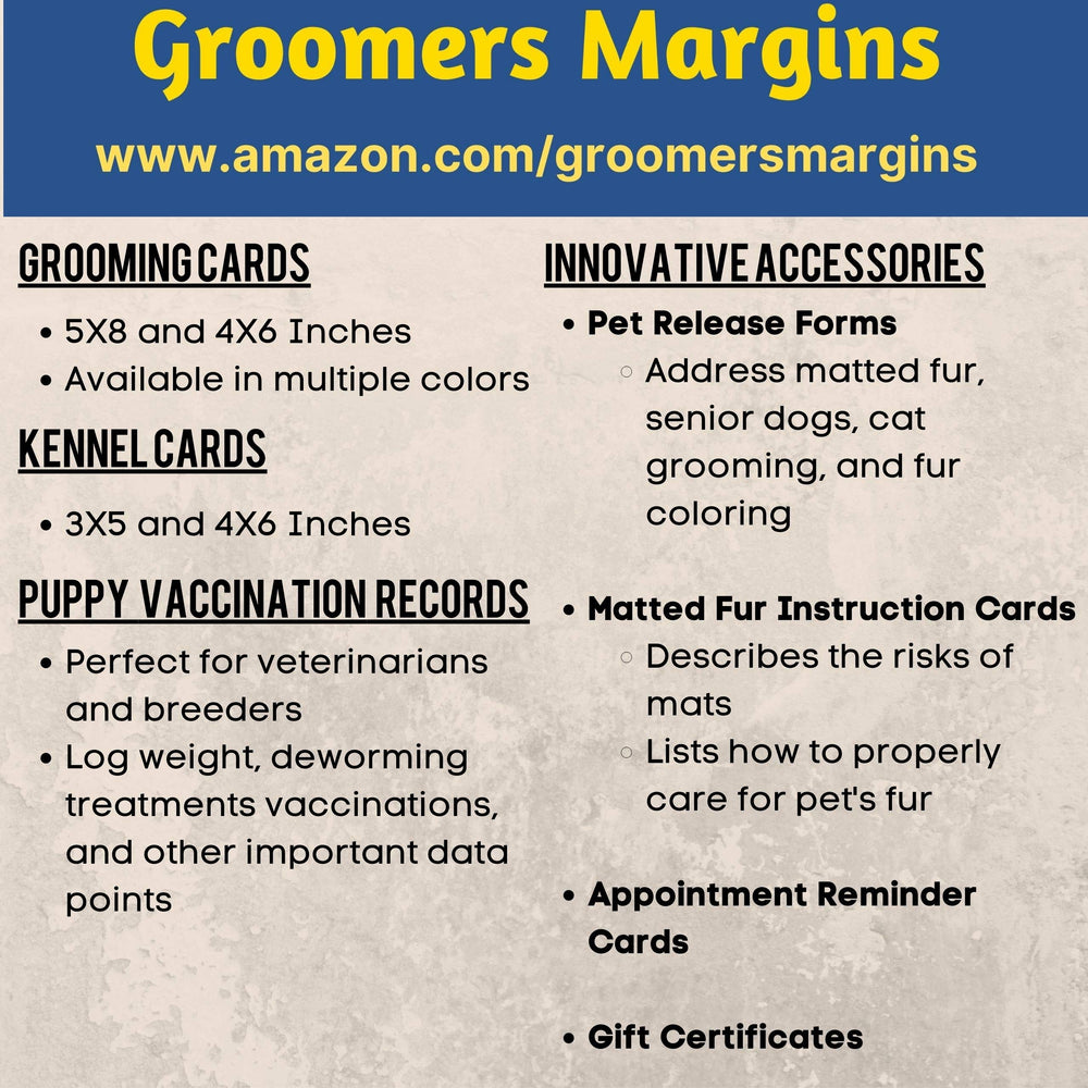 Groomers Margins tarjetas-cliente-perros-5x8-archivo-cliente-salon optimiza archivo de historial