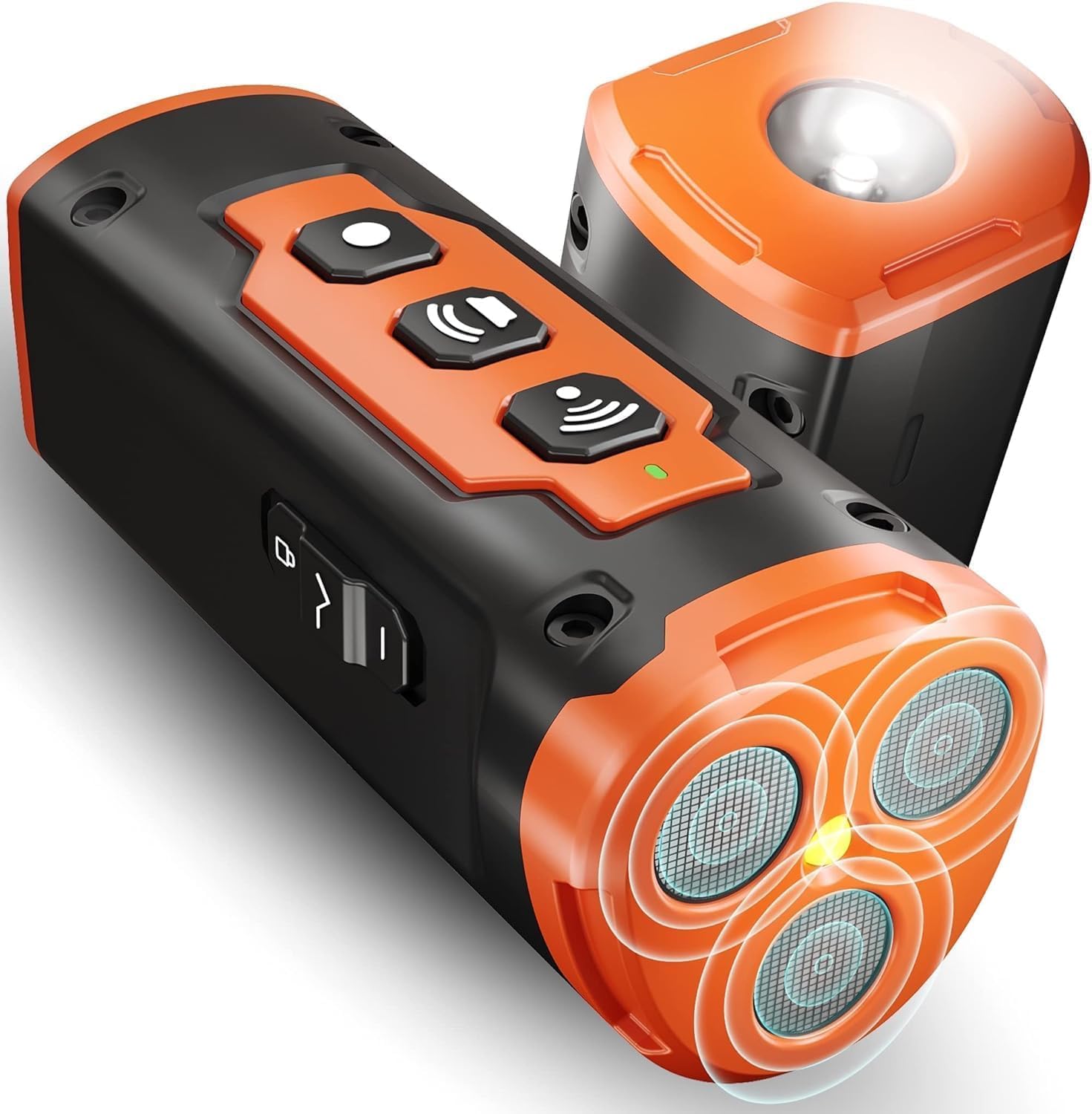 GROOVYPETS Deterrente ultrasonido para ladridos, alcance de 50 pies, uso en exteriores.