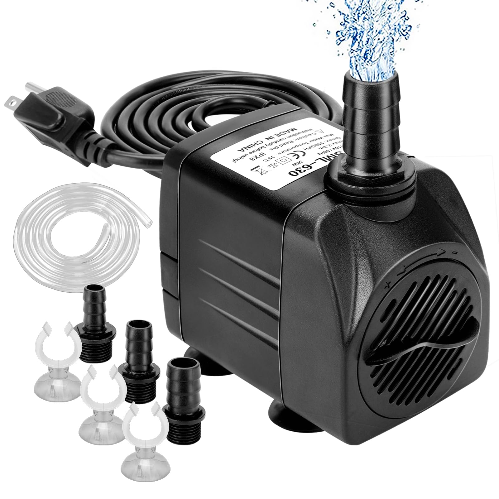 Growneer bomba sumergible 550GPH silenciosa para acuario o fuente