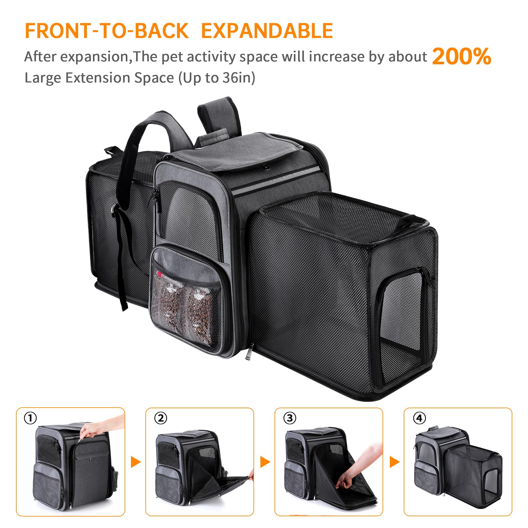 GROXKOX Mochila con tiras reflectantes para seguridad nocturna.