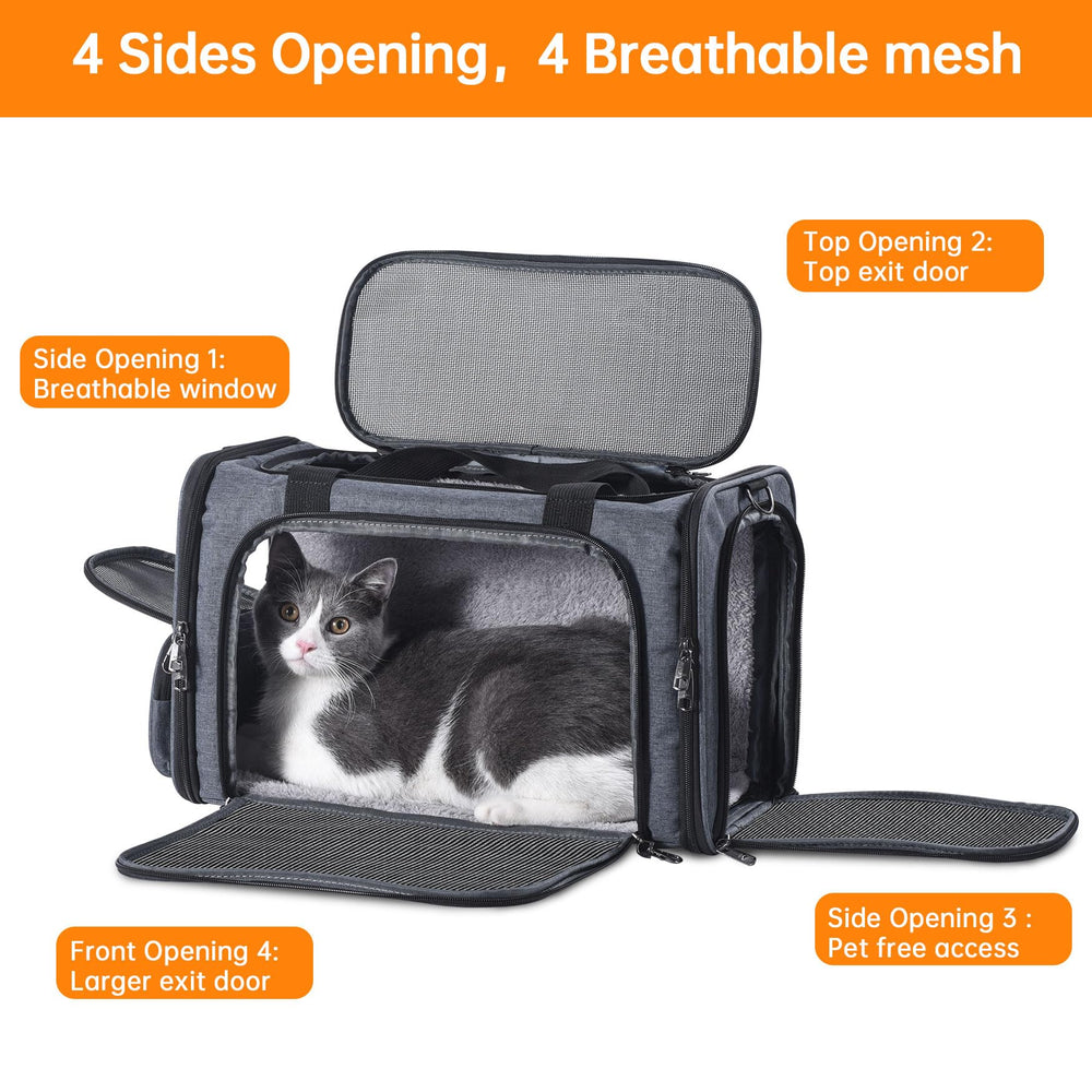 Groxkox porta-gato-malla: ventilación adecuada para mascotas durante el viaje
