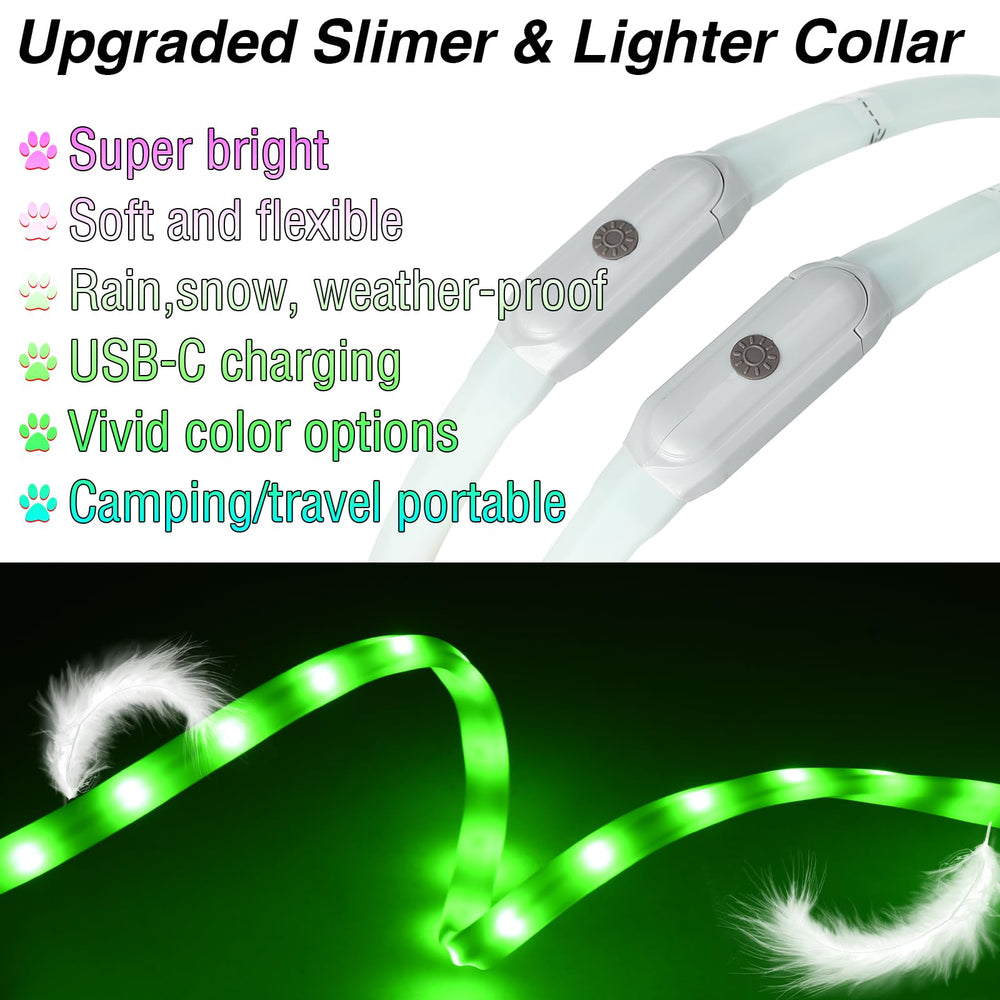 Collar GS GLOWSEEN con carga USB-C y batería recargable