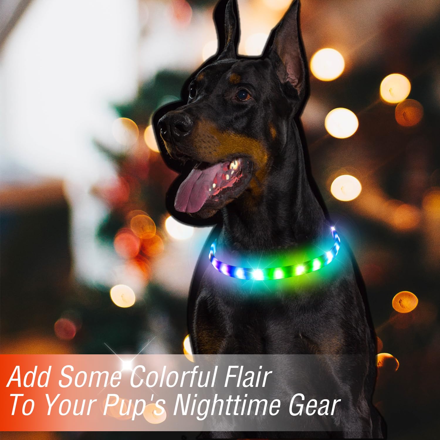 Collar GS GLOWSEEN de tamaño ajustable para perros de todos los tamaños