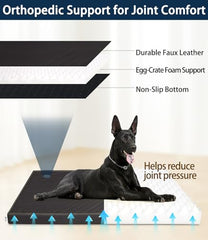 GUANGDEEN cama para perros: costuras-dobles mejoran durabilidad y aspecto.