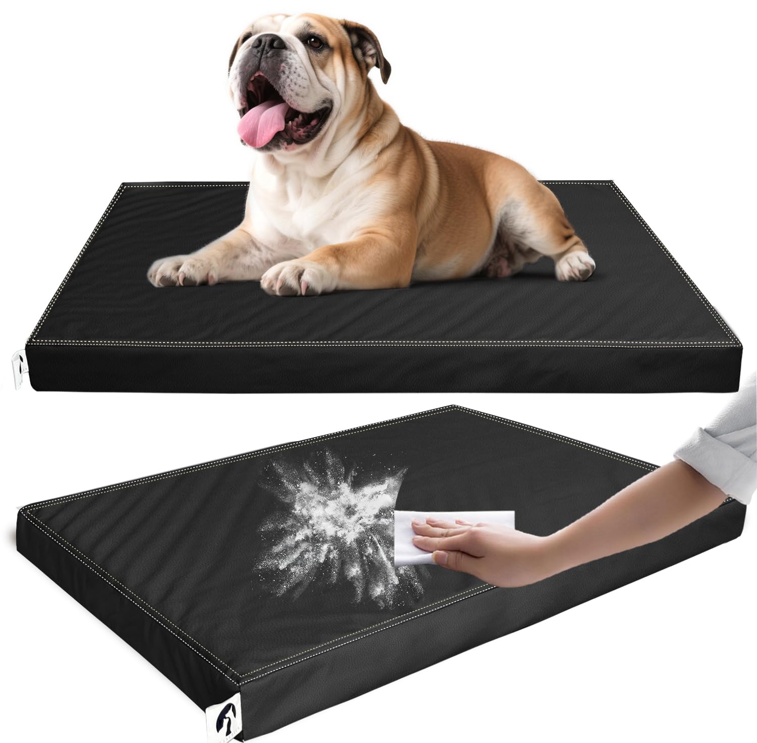 Cama GUANGDEEN para perro mediano con cubierta vegana desmontable, fácil de lavar