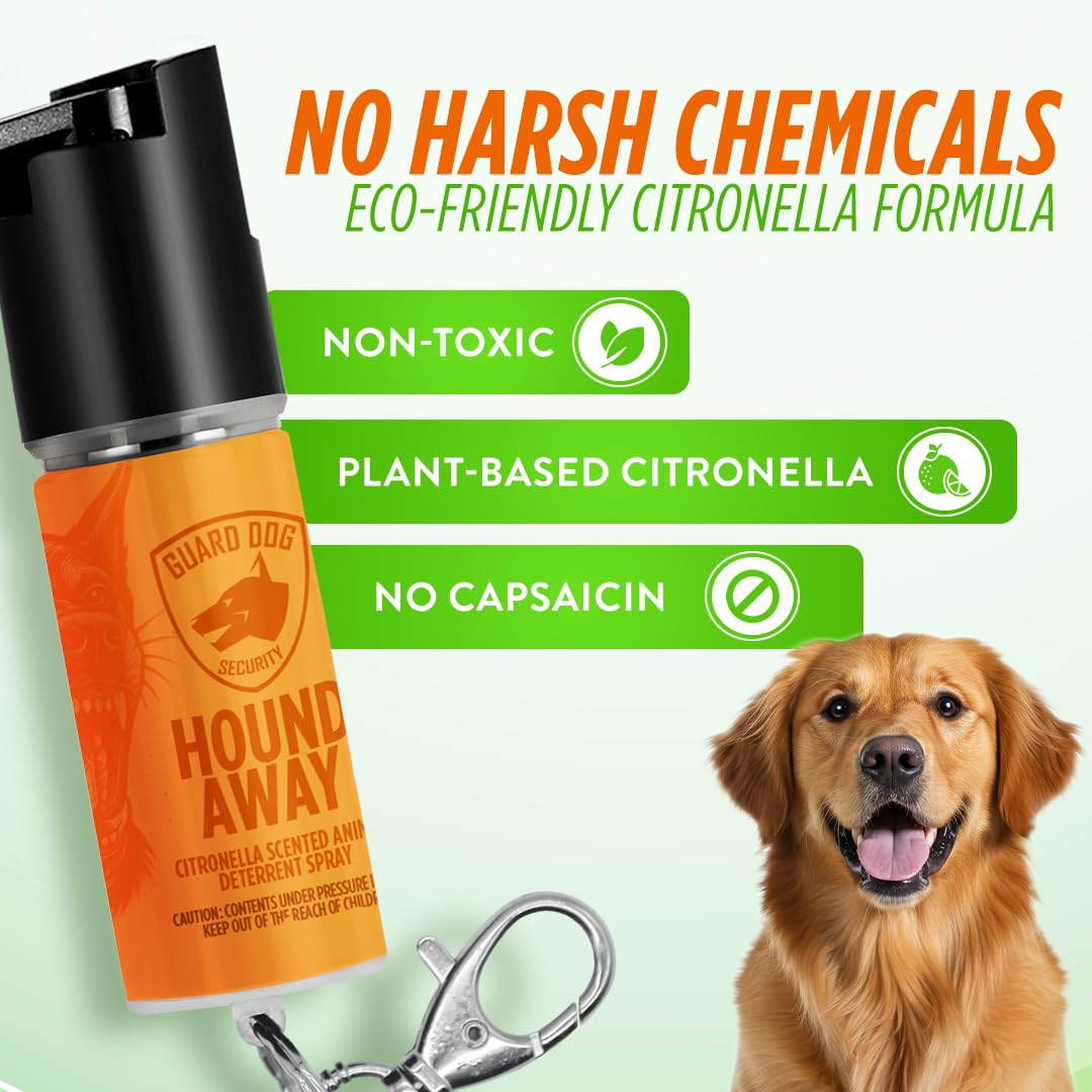 Guard Dog Security Citronella Spray llavero de 0.5 onzas para acceso rápido