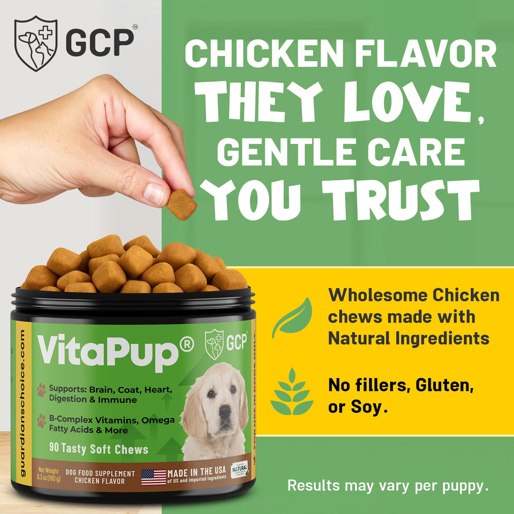 VitaPup masticables suaves: textura agradable para cachorros.