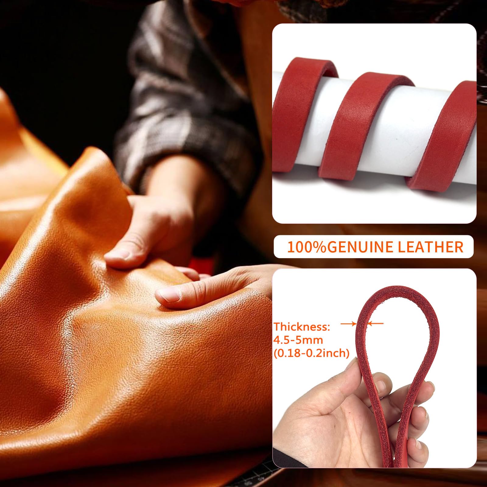 Guiding Star: correa de cuero trenzado, 6 pies, diseño resistente para perros grandes.