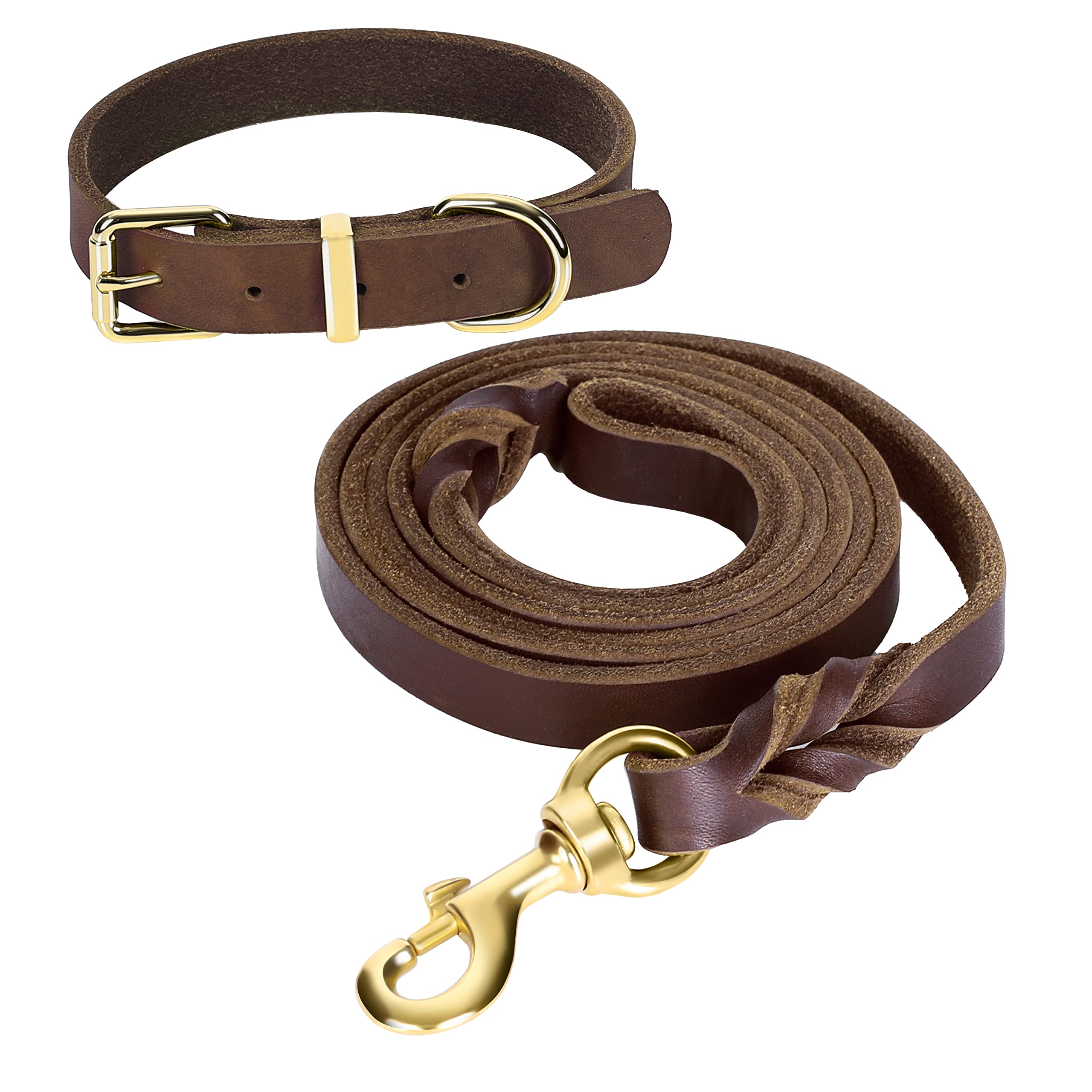 Guiding Star correa de cuero suave de seis pies para paseos cómodos y seguros.