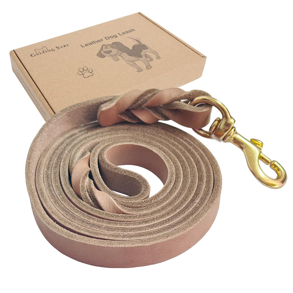 Guiding Star: correa de cuero italiano con clip bronce, suave y duradera.