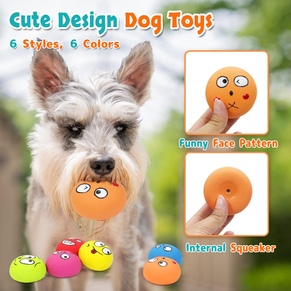Guiwawa bola con chirrido, visual de mordida que genera sonido para activar al perro.