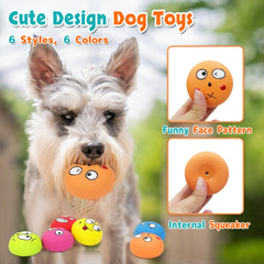 Guiwawa bola con chirrido, visual de mordida que genera sonido para activar al perro.